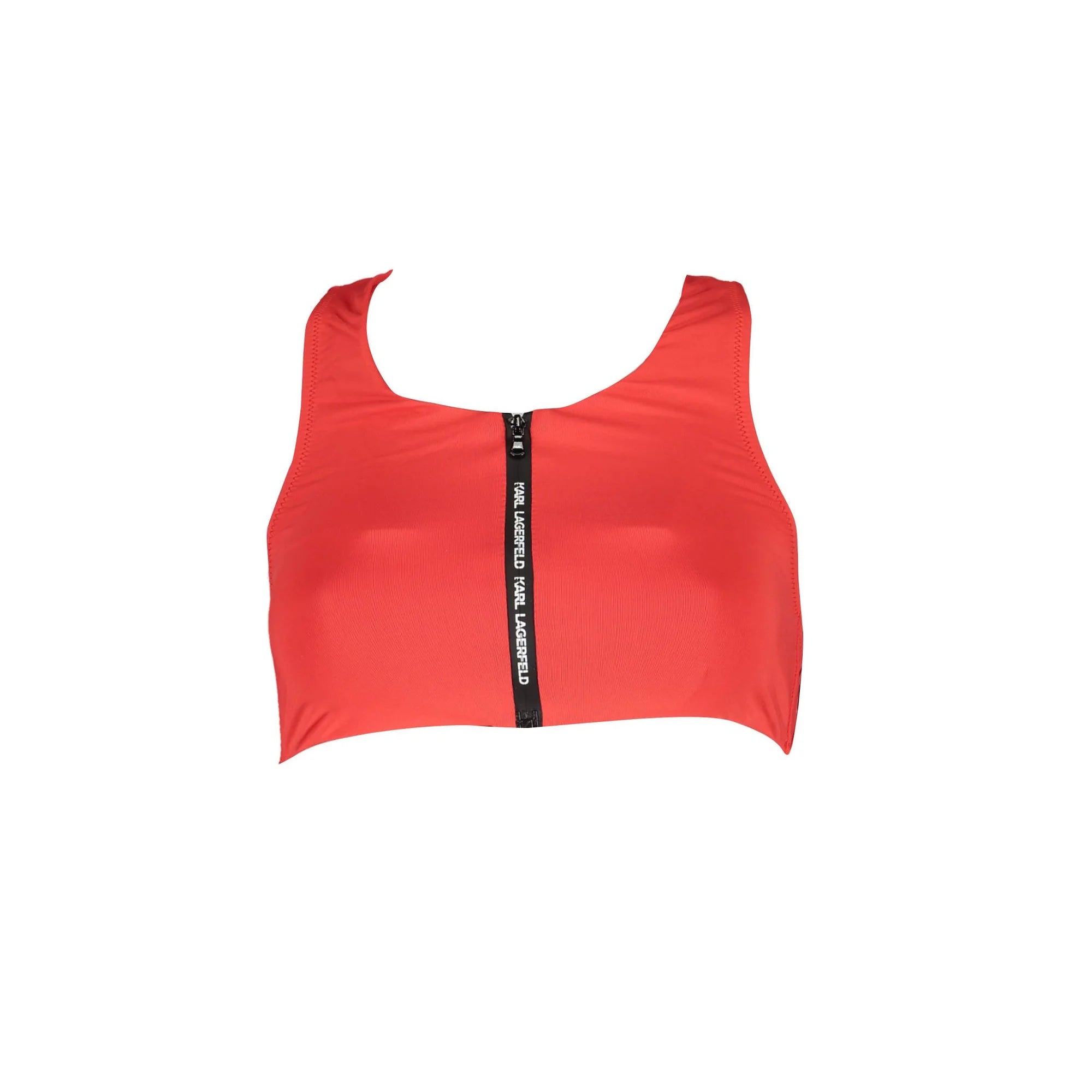 Karl Lagerfeld Beachwear Costume da Mare Donna Rosso con Zip Frontale - foto prodotto